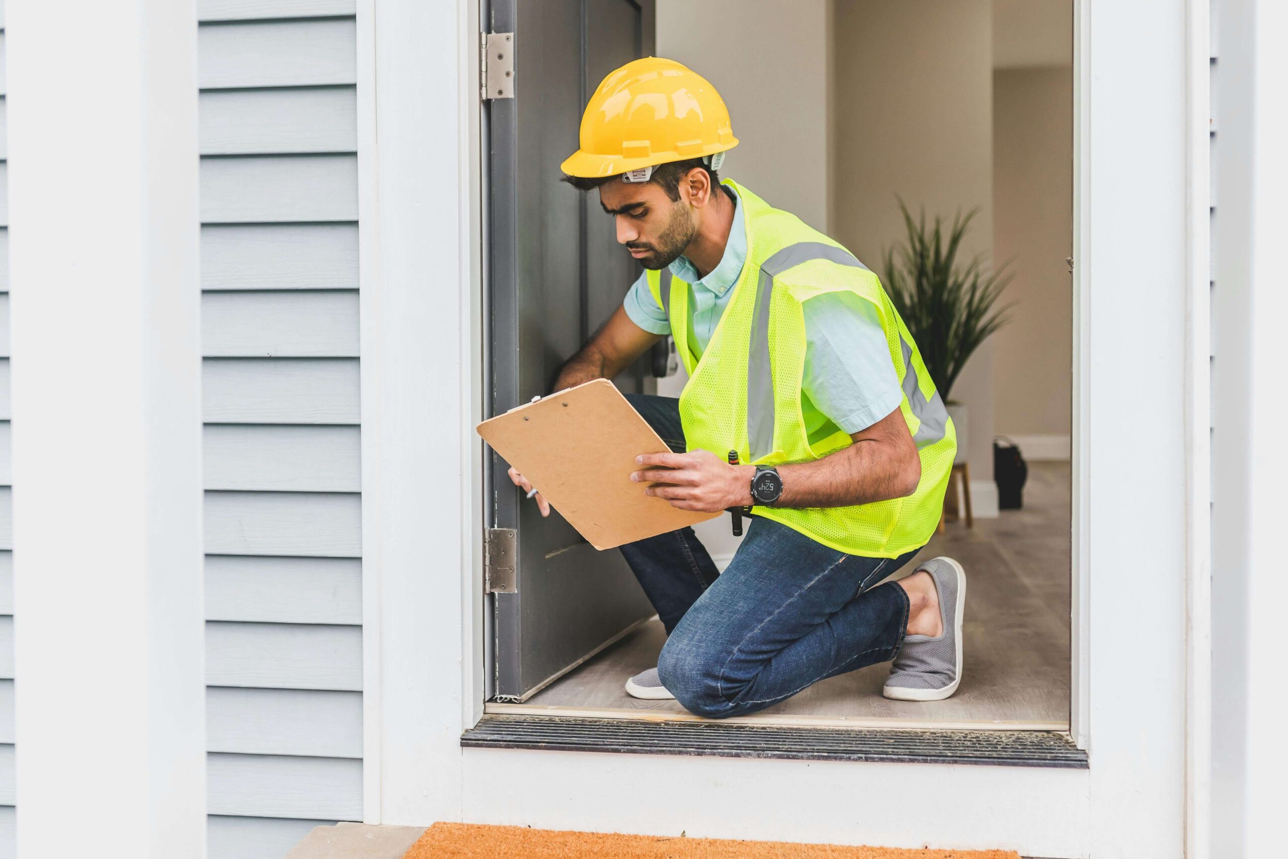 Engineer Inspecting Property